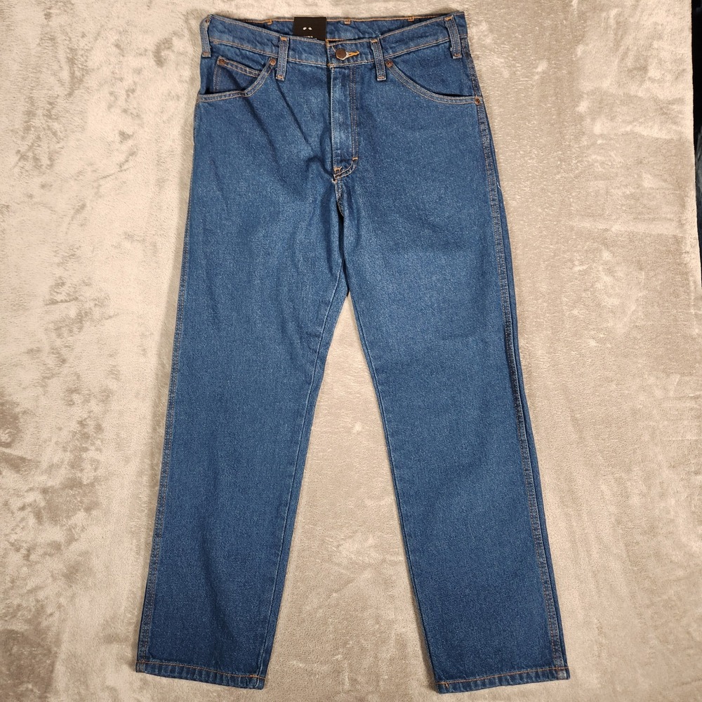 Dickies Jeans Men's 32X30‎ Blue Dark Wash Straight Cotton Workwear Pants C993RNB